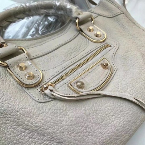 Replica Borsa agnello City Edge classica metallizzata Balenciaga