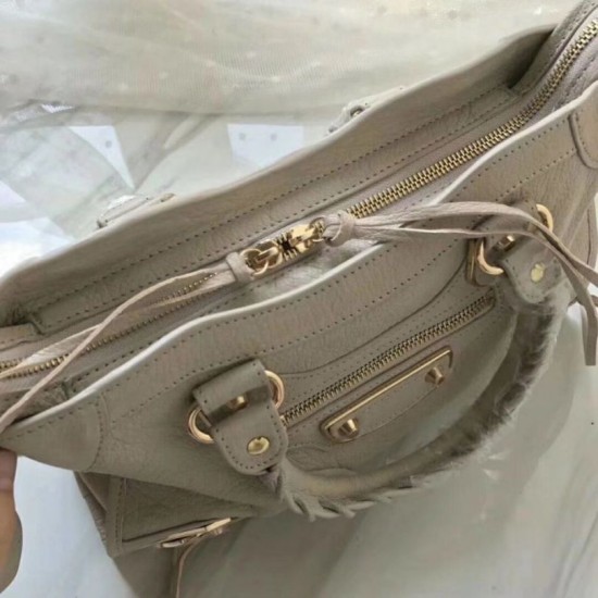 Replica Borsa agnello City Edge classica metallizzata Balenciaga