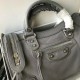 Replica Borsa Balenciaga Classic Metallic Edge City agnello grigia