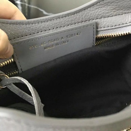 Replica Borsa Balenciaga Classic Metallic Edge City agnello grigia