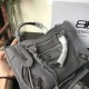 Replica Borsa Balenciaga Classic Metallic Edge City agnello grigia