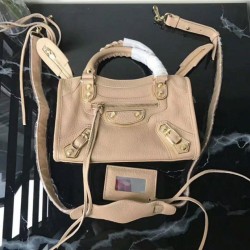 Replica Borsa Balenciaga Classic Metallic Edge City agnello Albicocca