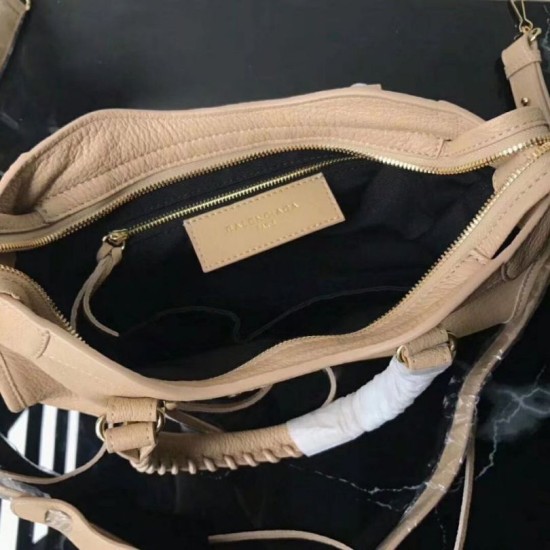 Replica Borsa Balenciaga Classic Metallic Edge City agnello Albicocca