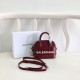 Replica Borsa a tracolla Balenciaga Ville XXS con manico in pelle stampa coccodrillo Claret