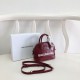 Replica Borsa a tracolla Balenciaga Ville XXS con manico in pelle stampa coccodrillo Claret