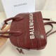 Replica Borsa a tracolla Balenciaga Ville XXS con manico in pelle stampa coccodrillo Claret