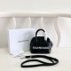 Replica Borsa a tracolla Balenciaga Ville XXS in pelle stampata coccodrillo nera