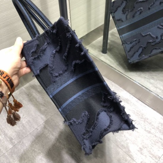 Replica Christian Dior Oversize Book Shopping Borse Blu scuro