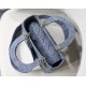 Replica Borsa a spalla ricamata Christian Dior Medium Lady D-Lite blu