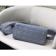 Replica Borsa a spalla ricamata Christian Dior Medium Lady D-Lite blu