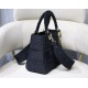 Replica Borsa Cannage ricamata Christian Dior Medium Lady D-Lite nera