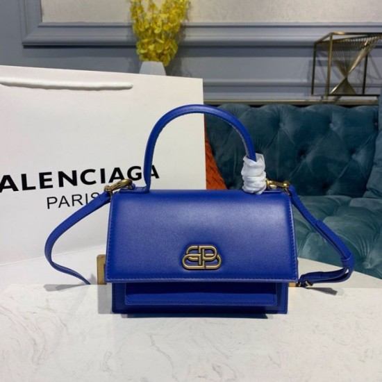 Replica Borsa a tracolla Balenciaga Sharp XS Satchel blu Replica Borsa a tracolla Balenciaga Sharp XS Satchel blu