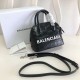 Replica Borsa a tracolla Balenciaga Ville XXS in pelle stampata coccodrillo nera