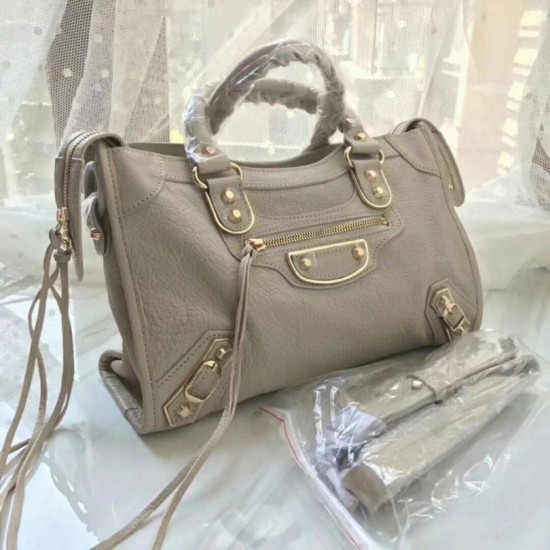 Replica Borsa agnello City Edge classica metallizzata Balenciaga