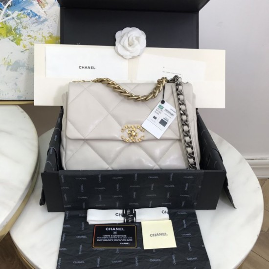Replica Borsa Large 19 in lana tweed con patta AS1161 AS1160 Beige Replica Borsa Large 19 in lana tweed con patta AS1161 AS1160 Beige