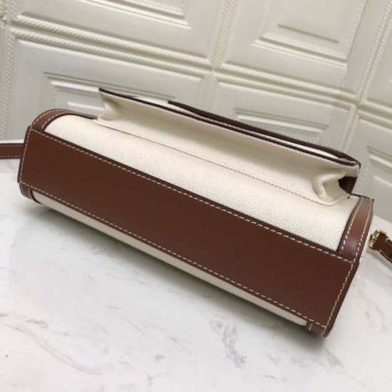 Replica Borsa logo Burberry tasca in tela con marrone