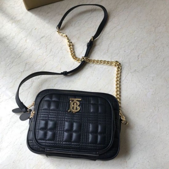Replica Burberry Borsa per fotocamera trapuntata piccola nera