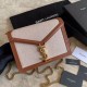 Replica YSL Saint Laurent Cassandra Monogram Clasp Bag Marrone
