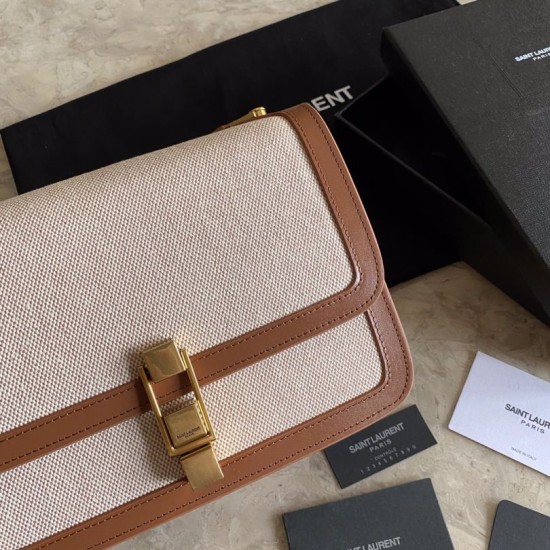 Replica Borsa in pelle liscia YSL Saint Laurent Carre