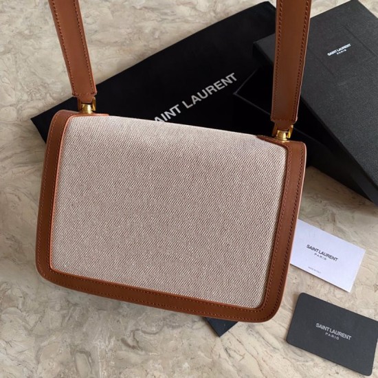 Replica Borsa in pelle liscia YSL Saint Laurent Carre