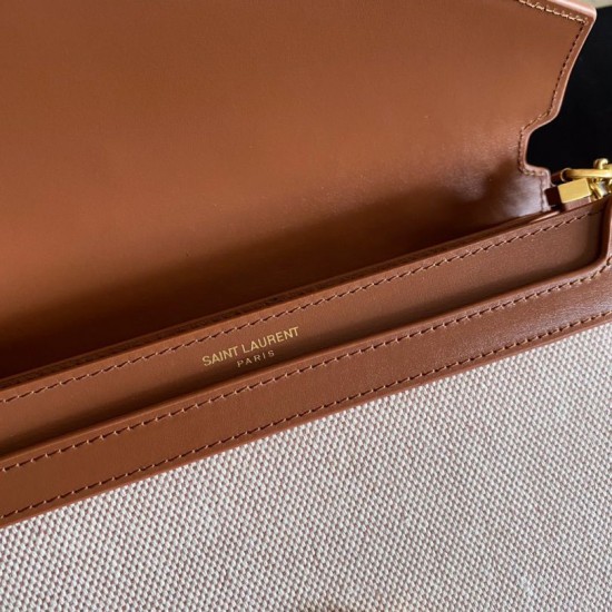 Replica YSL Saint Laurent Cassandra Monogram Clasp Bag Marrone