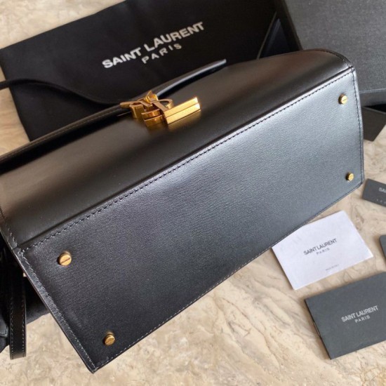 Replica Borsa media Cassandra YSL Saint Laurent nera