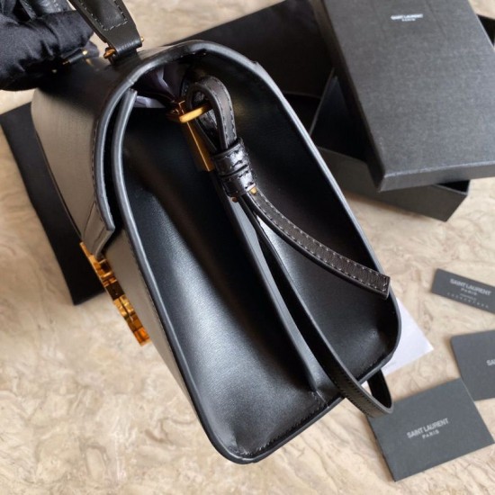 Replica Borsa media Cassandra YSL Saint Laurent nera