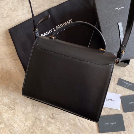 Replica Borsa media Cassandra YSL Saint Laurent nera