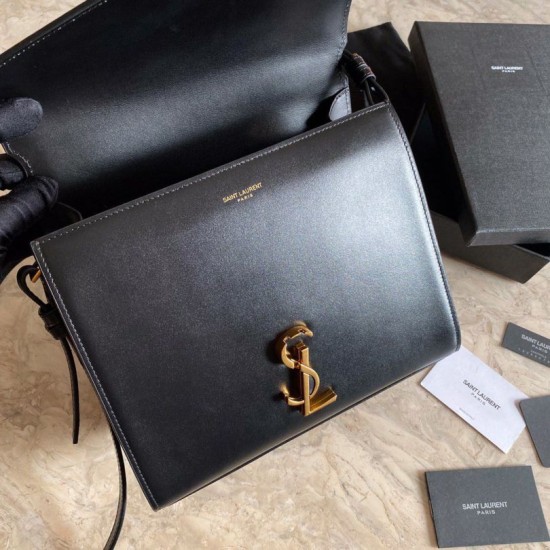 Replica Borsa media Cassandra YSL Saint Laurent nera