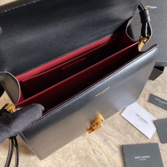 Replica Borsa media Cassandra YSL Saint Laurent nera
