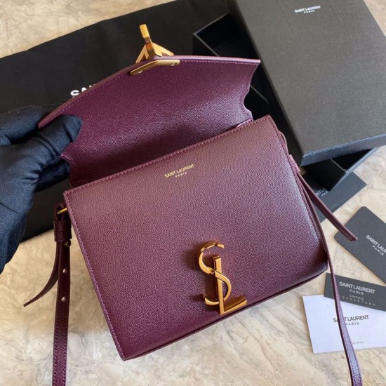 Replica Claret borsa media Yand Saint Laurent Cassandra