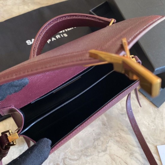 Replica Claret borsa media Yand Saint Laurent Cassandra