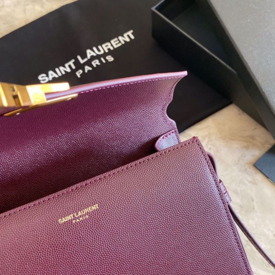 Replica Claret borsa media Yand Saint Laurent Cassandra