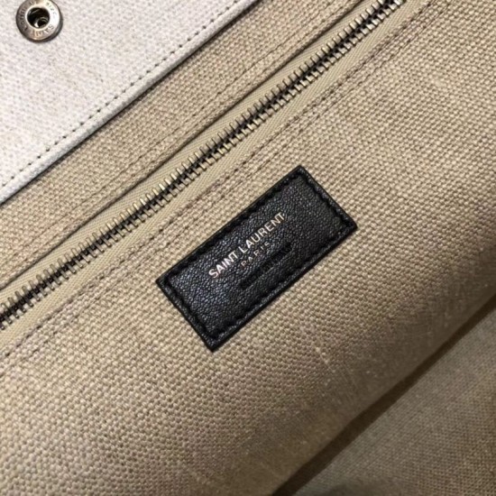 Replica Borsa tote YSL Saint Laurent Rive Gauche Beige