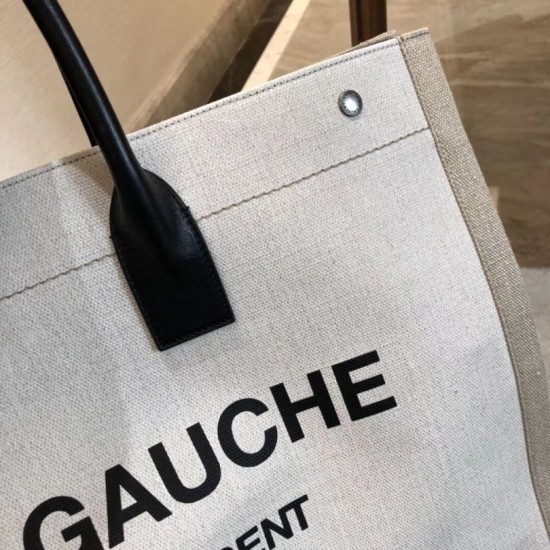 Replica Borsa tote YSL Saint Laurent Rive Gauche Beige