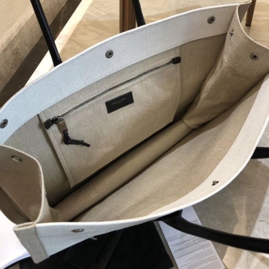 Replica Borsa tote YSL Saint Laurent Rive Gauche Beige