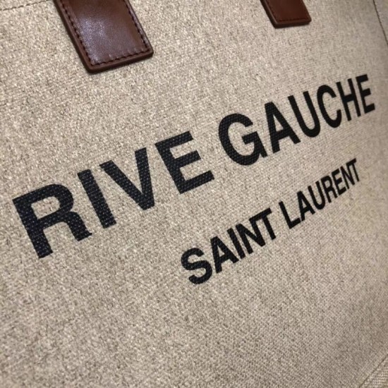 Replica Borsa tote YSL Saint Laurent Rive Gauche grigia