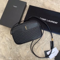 Replica Borsa fotografica YSL Saint Laurent Victoire nera