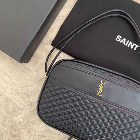 Replica Borsa fotografica YSL Saint Laurent Victoire nera Replica Borsa fotografica YSL Saint Laurent Victoire nera