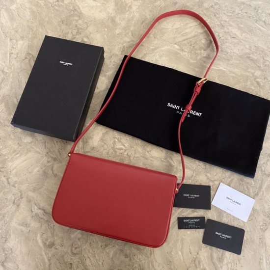 Replica YSL Saint Laurent Le Maillon Satchel Bag Rosso Replica YSL Saint Laurent Le Maillon Satchel Bag Rosso