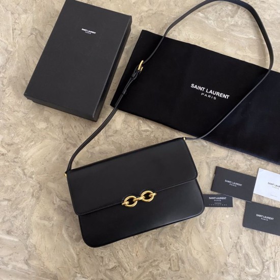 Replica Borsa a tracolla YSL Saint Laurent Le Maillon nera