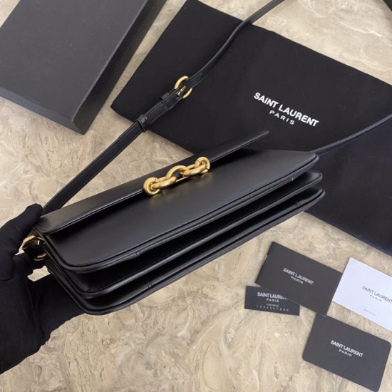 Replica Borsa a tracolla YSL Saint Laurent Le Maillon nera