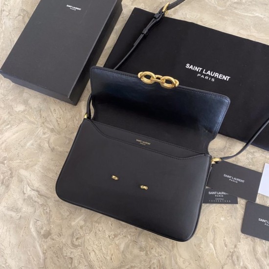 Replica Borsa a tracolla YSL Saint Laurent Le Maillon nera