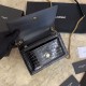 Replica Borsa YSL piccola in coccodrillo nero oro Replica Borsa YSL piccola in coccodrillo nero oro