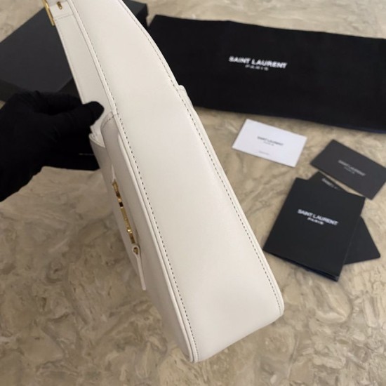 Replica Borsa hobo YSL Saint Laurent Bianco