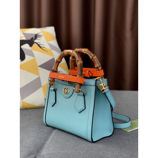 Replica Borsa Diana Mini Tote ‎655661 Azzurro