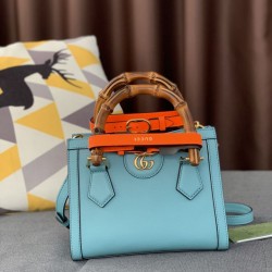 Replica Borsa Diana Mini Tote ‎655661 Azzurro