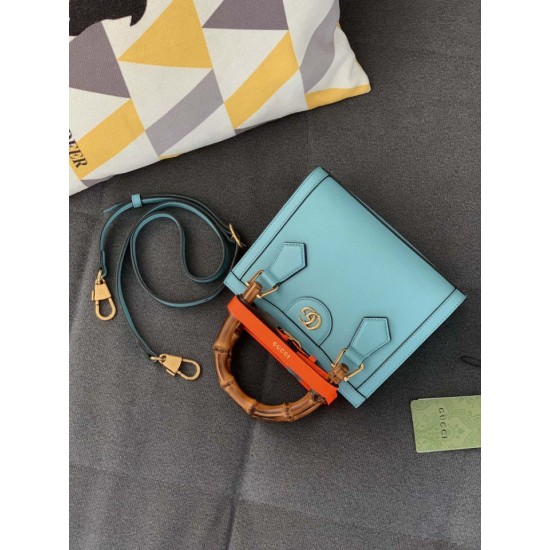 Replica Borsa Diana Mini Tote ‎655661 Azzurro
