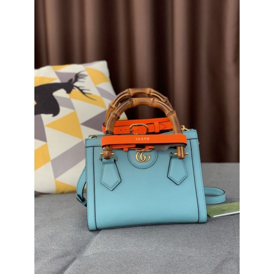 Replica Borsa Diana Mini Tote ‎655661 Azzurro