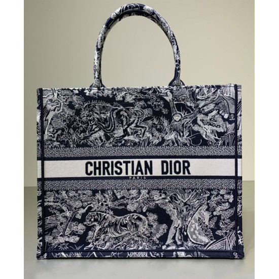 Replica Christian Dior Book Tote blu scuro